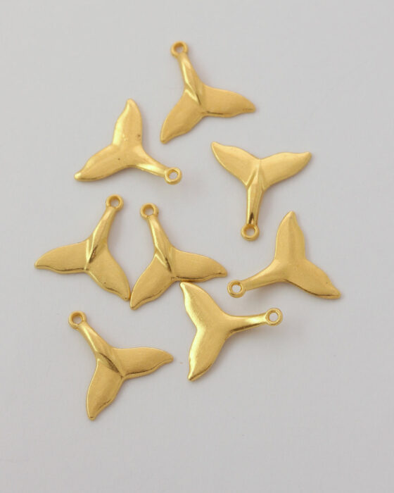 whale tail charm Gold