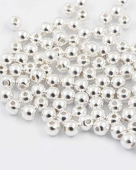 Metal beads 6mm silver