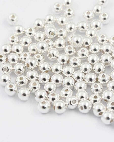 Metal beads 6mm silver