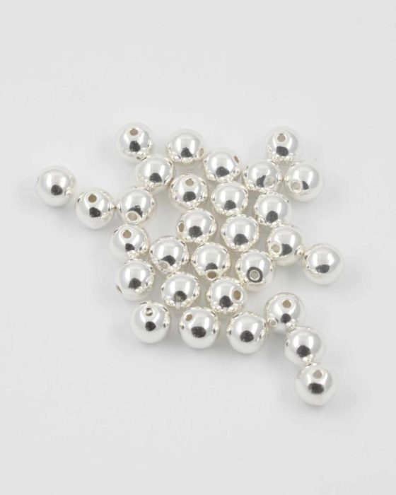 Metal bead silver 8mm
