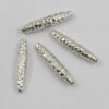 dimpled cylinder beads silver