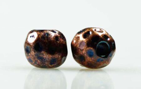 Metal bead blue coated- Sold in packs of 20 pieces (1=20 pieces)
