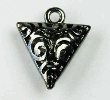 Hollow filigree Triangle charm - Sold in packs of 10 ( 1=10 pieces )