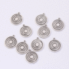 Flat Round Relief Charm 18mm.