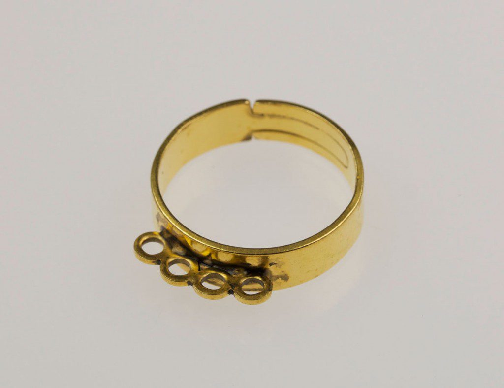 Adjustable metal ring Auckland Beads