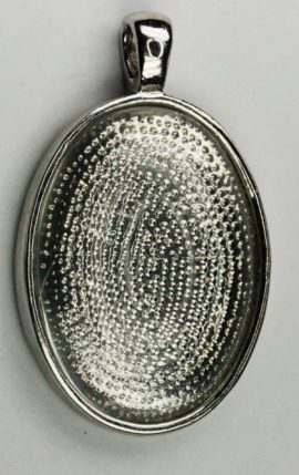 Oval flat pendant bezel