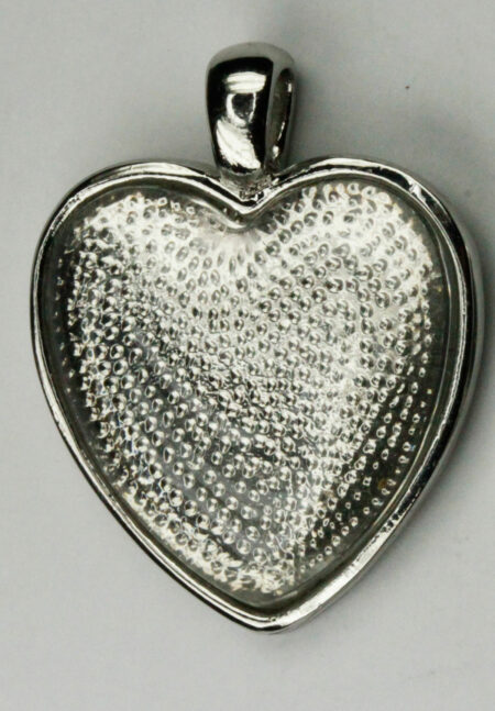 Heart flat pendant bezel