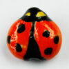 Porcelain Ladybird Beads - Sold per pack of 4 ( 1=4 pieces)
