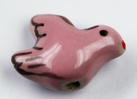 Porcelain Bird Beads - Sold per pack of 4 ( 1=4 pieces)