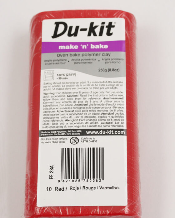 Du-kit polymer clay 250 grams Red