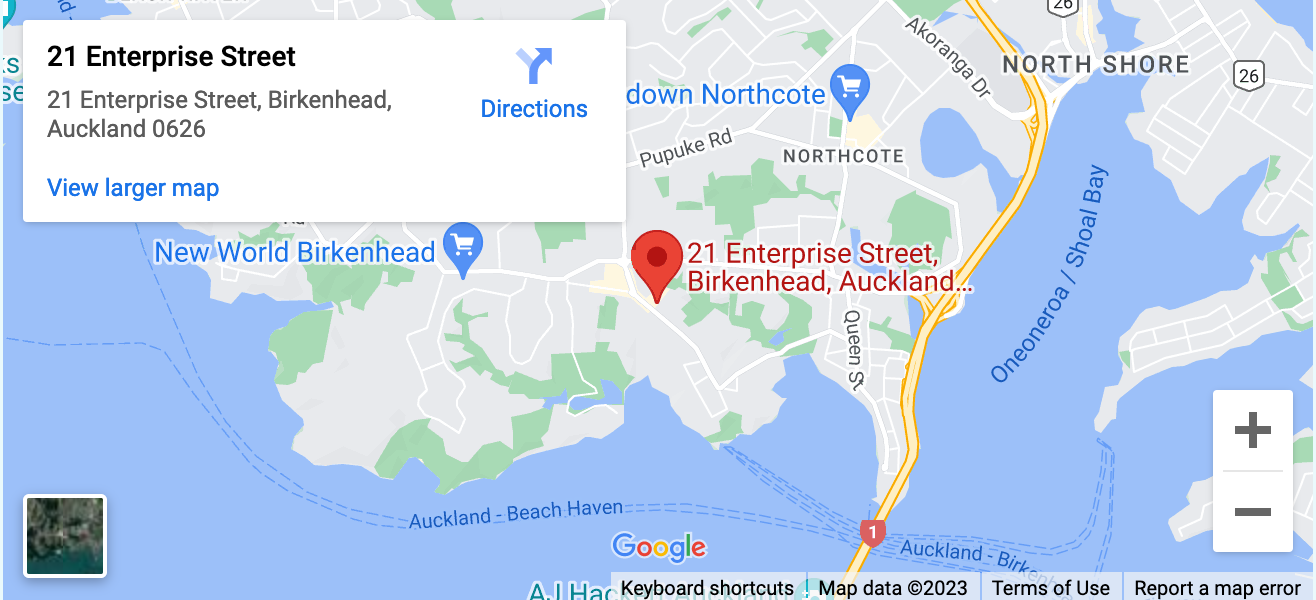 Location map of Auckland Beads