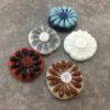 handmade glass beads daisy design