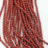 Fire polished glass beads 4mm burnt amber