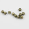 round metal bead 9mm antique brass